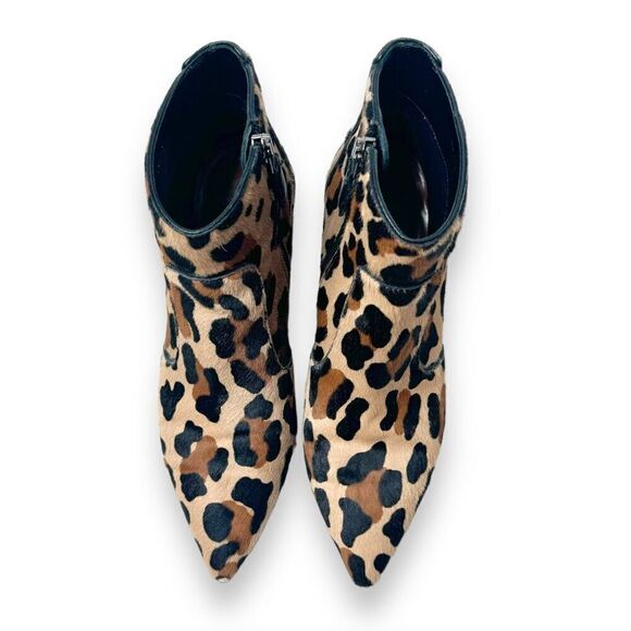Aquatalia Marilisa Weatherproof Genuine Calf Hair Bootie Leopard Women’s Size 8 - Picture 3 of 10